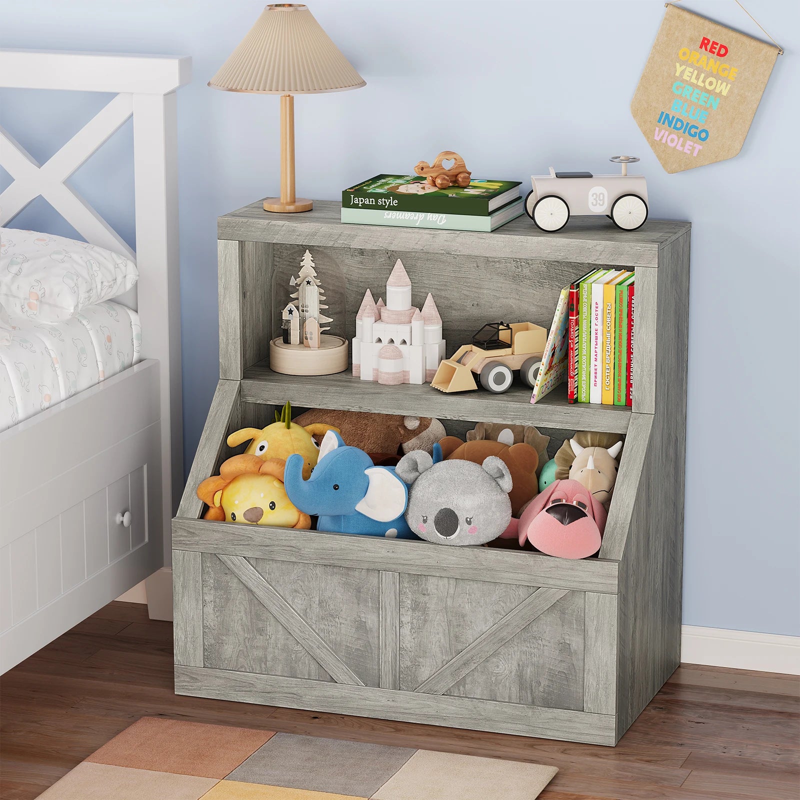 Little Haven Kids Bookshelf & Toy Storage Organizer