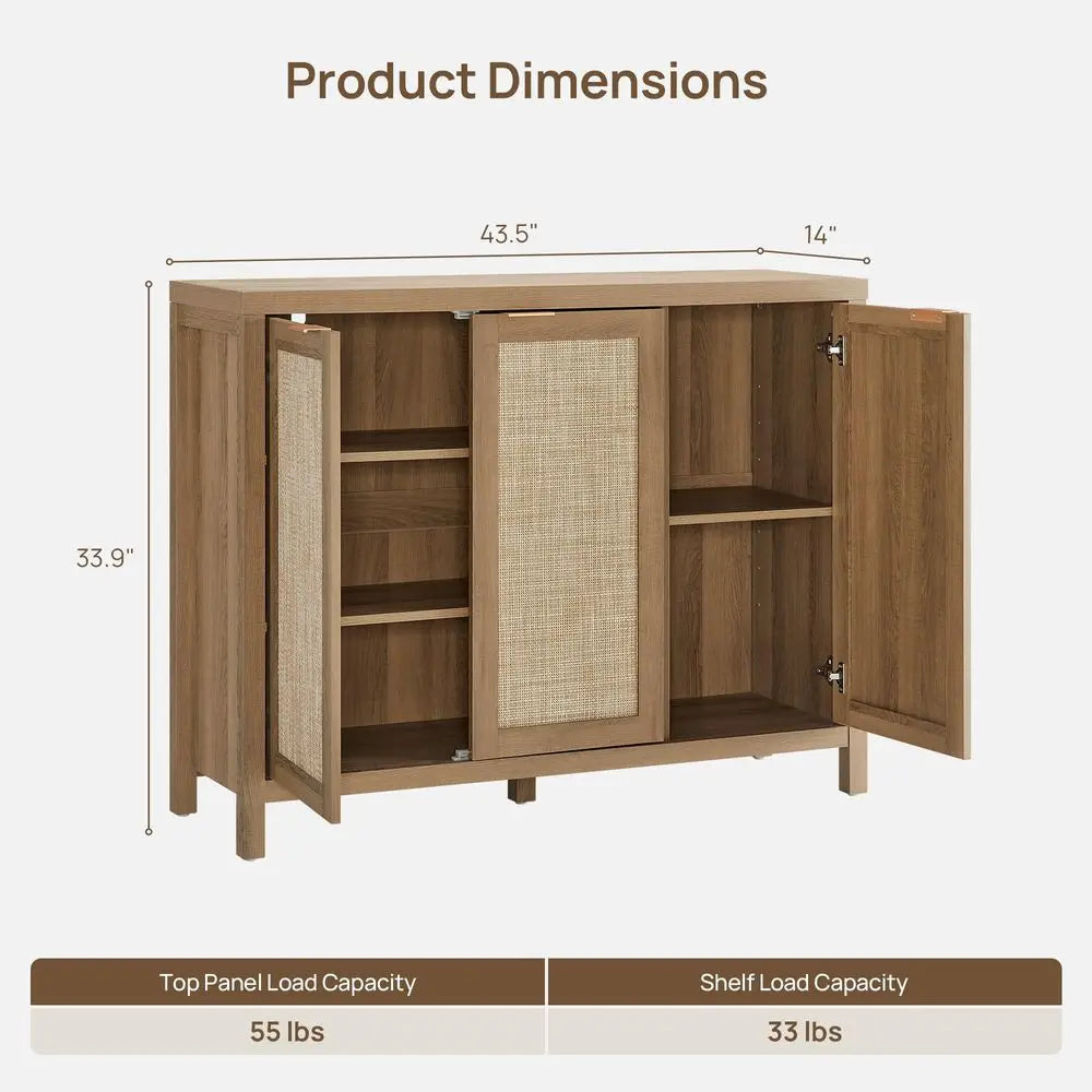 Ridgeview Fluted Buffet Storage Cabinet