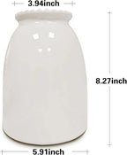 Haven Ridge Modern White Ceramic Flower Vase