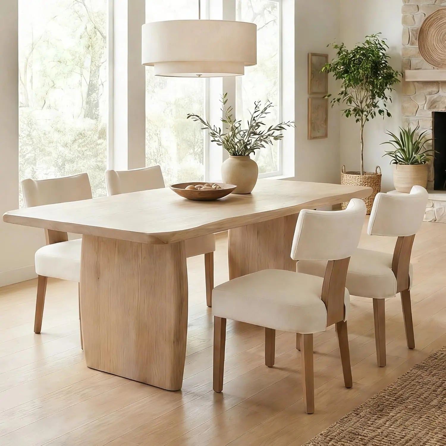 Monroe Linen Upholstered Dining Chairs
