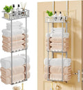 HavenHarbor Over-the-Door & Wall-Mounted Towel Rack with Storage Shelf