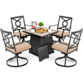 Fireside Harbor 5-Piece Patio Dining Set with Fire Pit Table