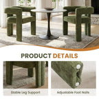 Emerald Grove Chenille Barrel Dining Chairs