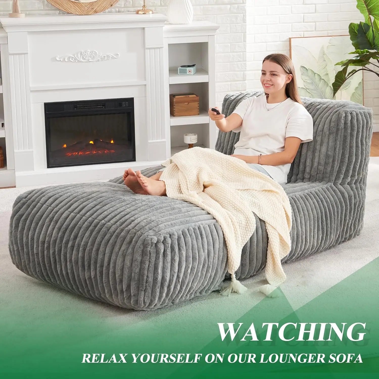 Haven Luxe Giant Memory Foam Bean Bag Sofa