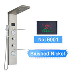 Cascade Luxe LED Shower Panel System with Digital Temperature Display & SPA Massage Jets