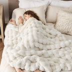 Haven Weighted Faux Rabbit Fleece Blanket