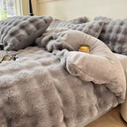 Haven Weighted Faux Rabbit Fleece Blanket