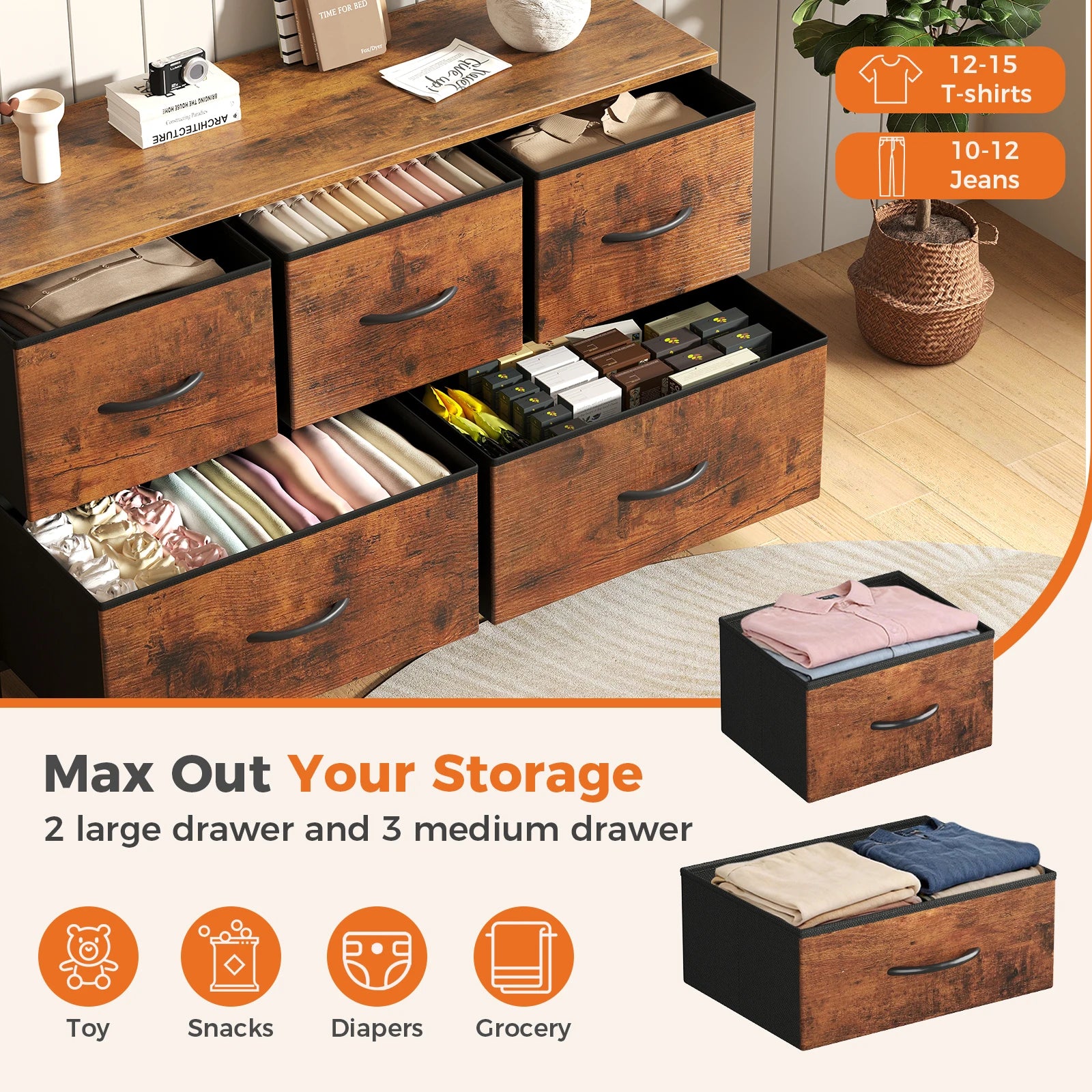 Ridgefield 5-Drawer Storage Dresser