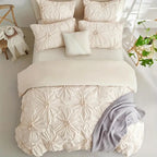 Bohemian Textured Rhomboid Duvet Cover Set