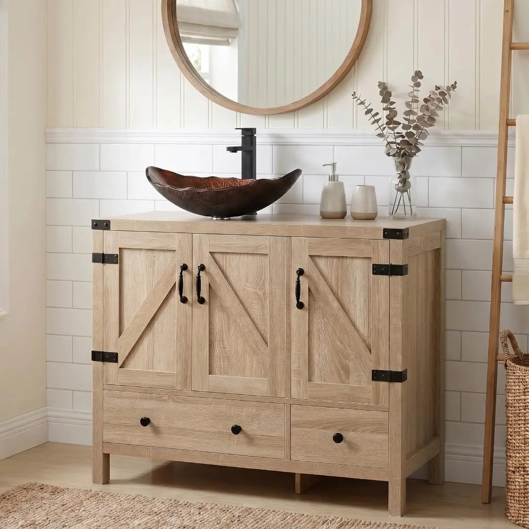 Aspen Grove 36" Bathroom Vanity with Ceramic Sink & Faucet Set