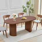 Heritage Ridge Oval Farmhouse Dining Table – 70.8 Inch