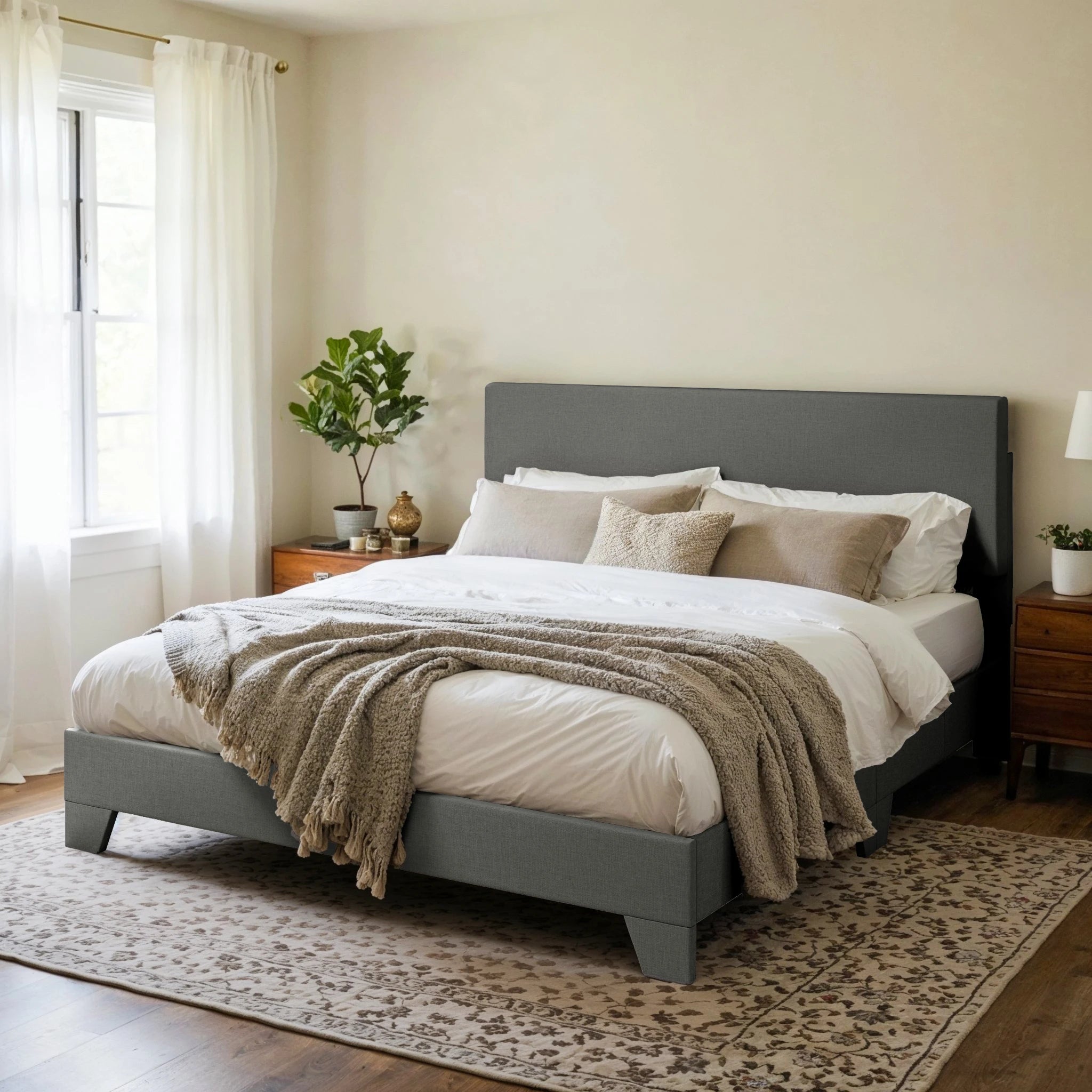 Aspen Haven Upholstered Platform Bed Frame