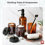 Amber Haven Rustic Bathroom Accessory Set