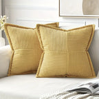 Willow Ridge Corduroy Striped Pillow Cover Set – 2 Piece