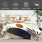 Mid-Century Sun & Leaf Comforter Bedding Set