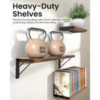 Heritage Rustic Wall Shelf Collection – Triple Tier Floating Display Shelf