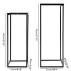 HavenHarbor Modern Metal Plant Stand Set – 2-Piece Square Display Pedestals