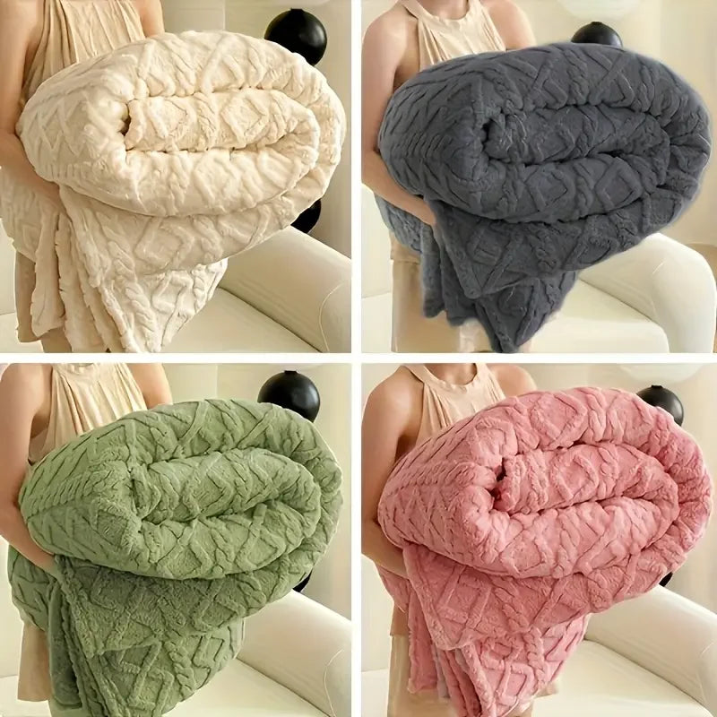 CloudNest Ultra-Soft 3D Plush Fleece Throw Blanket
