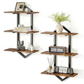 Heritage Geometric Floating Wall Shelves