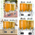 Willow Ridge Entertain Glass Beverage Dispenser Set with Stands – 2 Piece