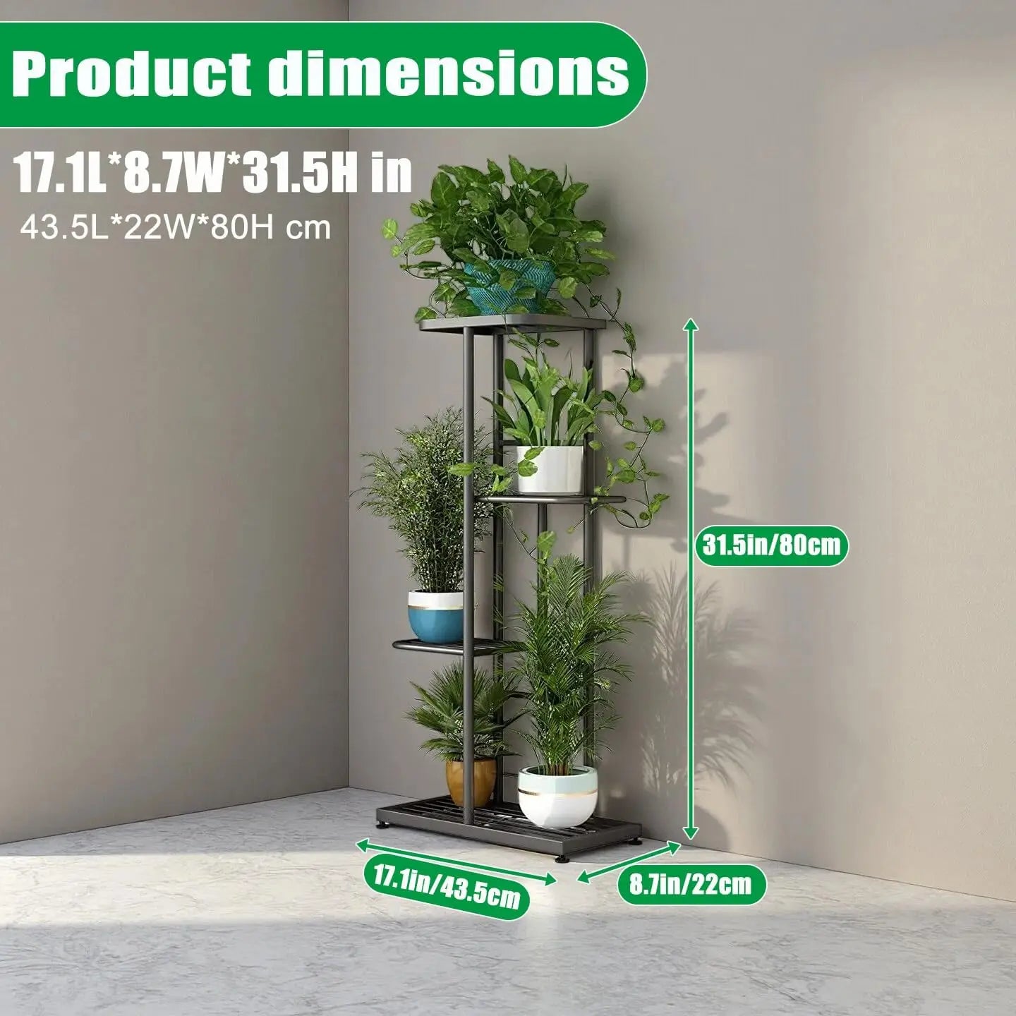 Willow Grove 4-Tier Corner Plant Stand