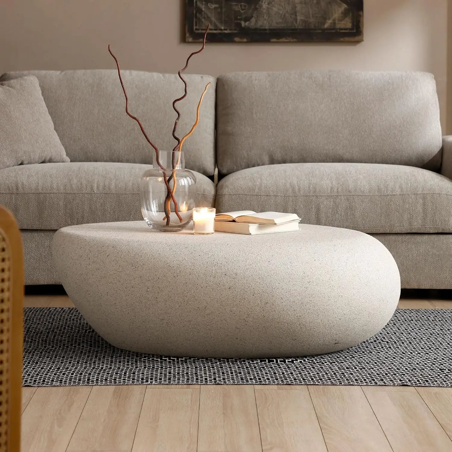 Sculpted Oval Coffee Table