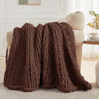 Haven Ridge Chunky Knit Chenille Throw Blanket
