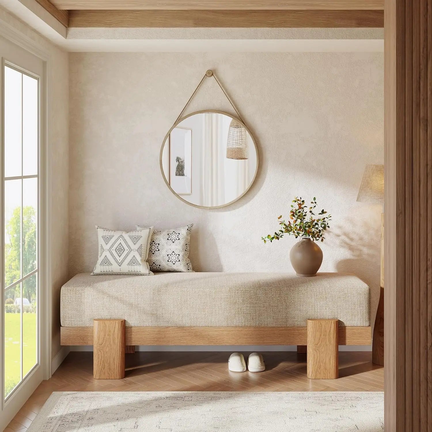 Hearthstone Upholstered Entryway Bench