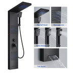 Cascade Elite LED Shower Panel Tower System with Rainfall, Waterfall & SPA Massage Jets