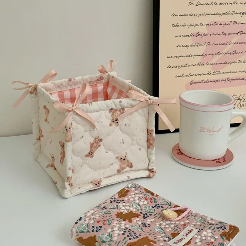 Kawaii Cottagecore Fabric Storage Box