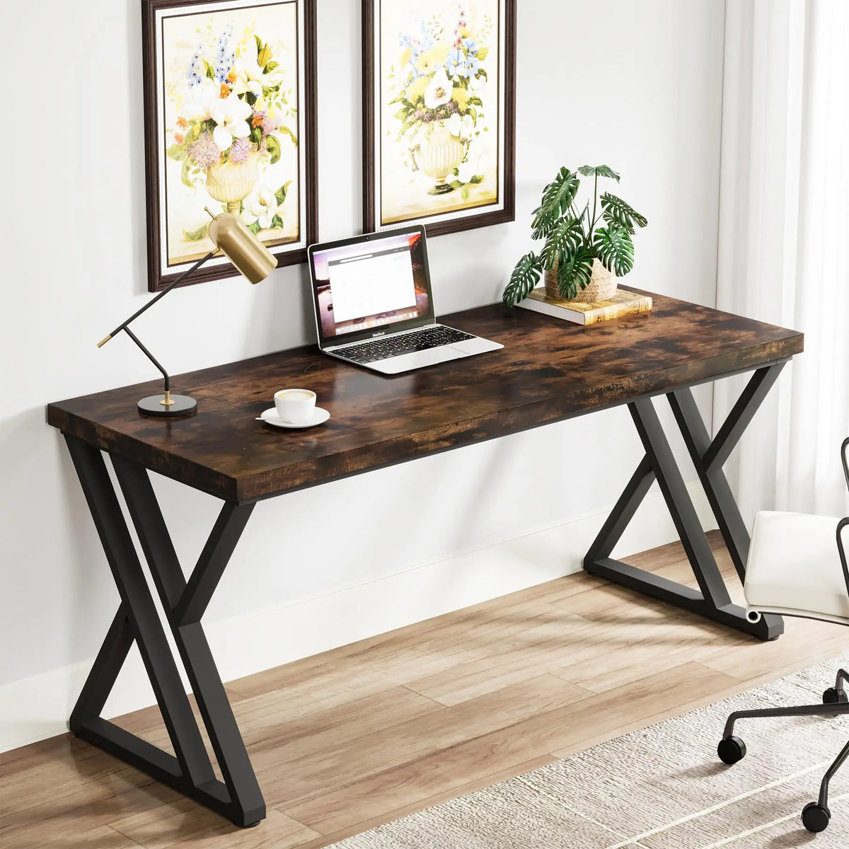 55" Industrial Writing & Computer Desk