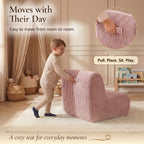 Lightweight Kids' Corduroy Lounge Sofa