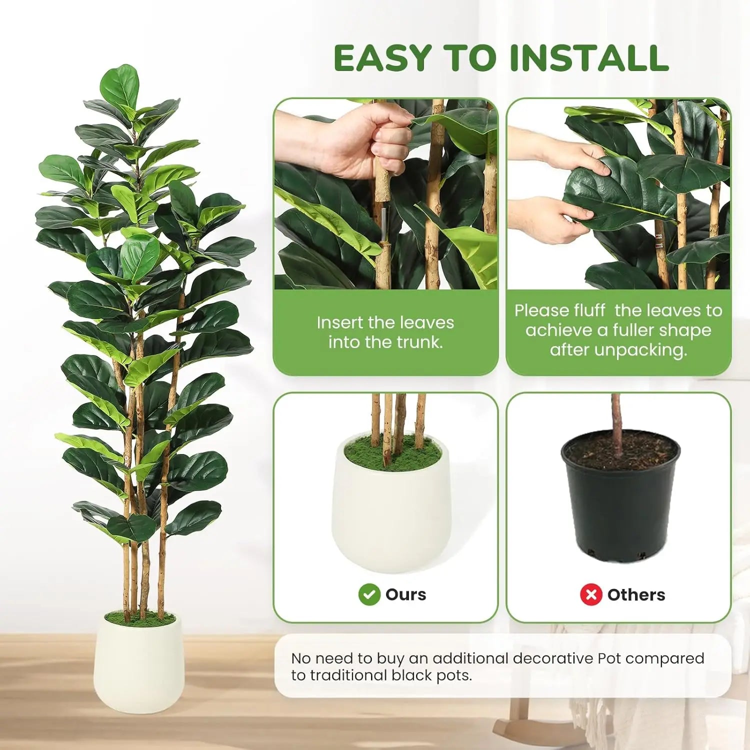 Aspen Faux Fiddle Leaf Fig Tree