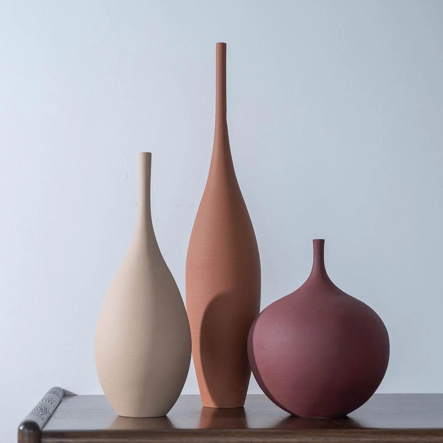 Willow Hearth Ceramic Farmhouse Vase Set – 3 Piece