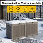 HarborWeave 30-Gallon Outdoor Resin Deck Storage Box