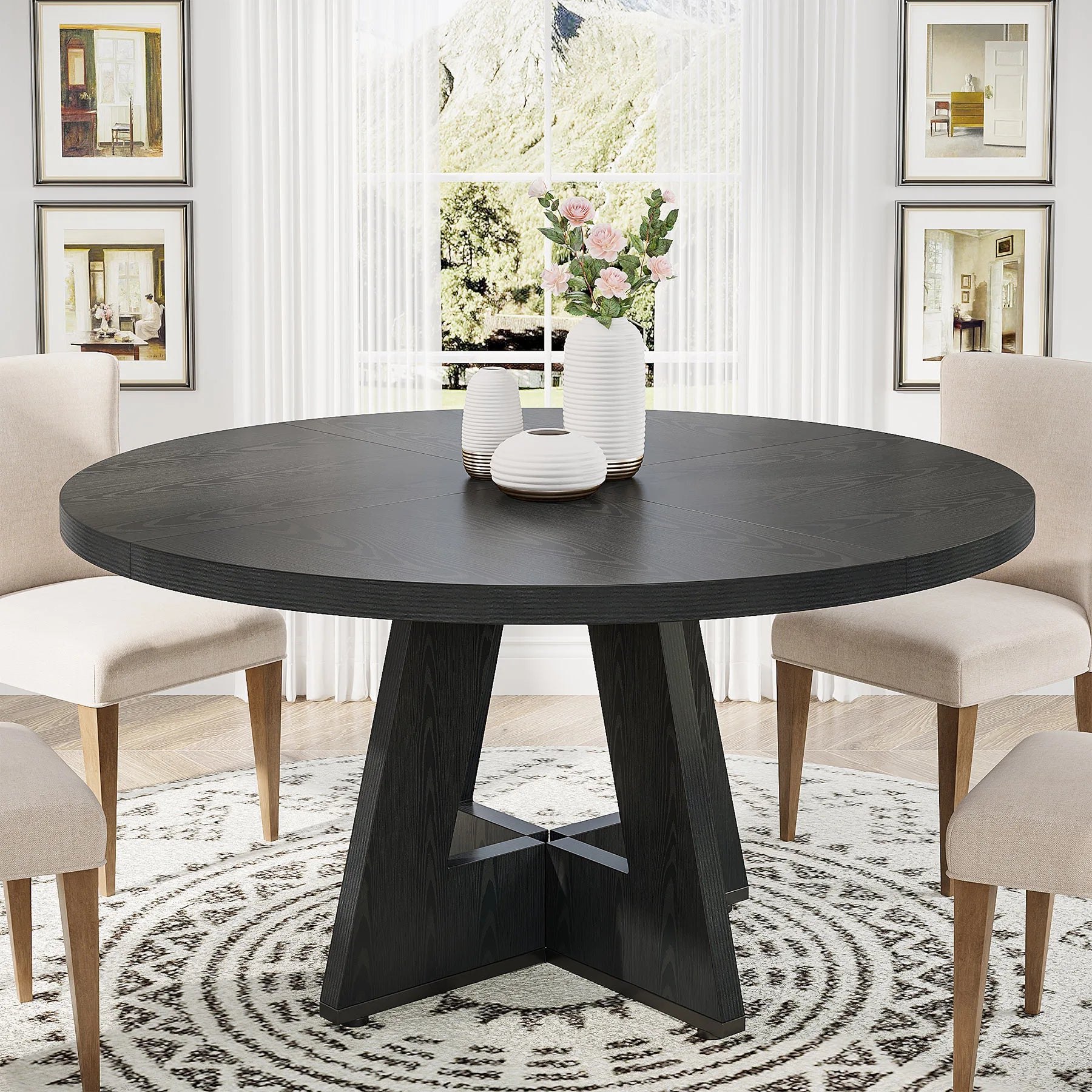 Heritage Round Farmhouse Dining Table