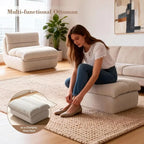 CloudNest Bean Bag Lounge Chair with Ottoman