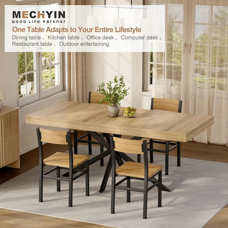 Heritage Extendable Farmhouse Dining Table – Seats 4 to 8