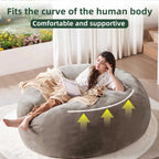 CloudNest 6-Foot Memory Foam Bean Bag Chair