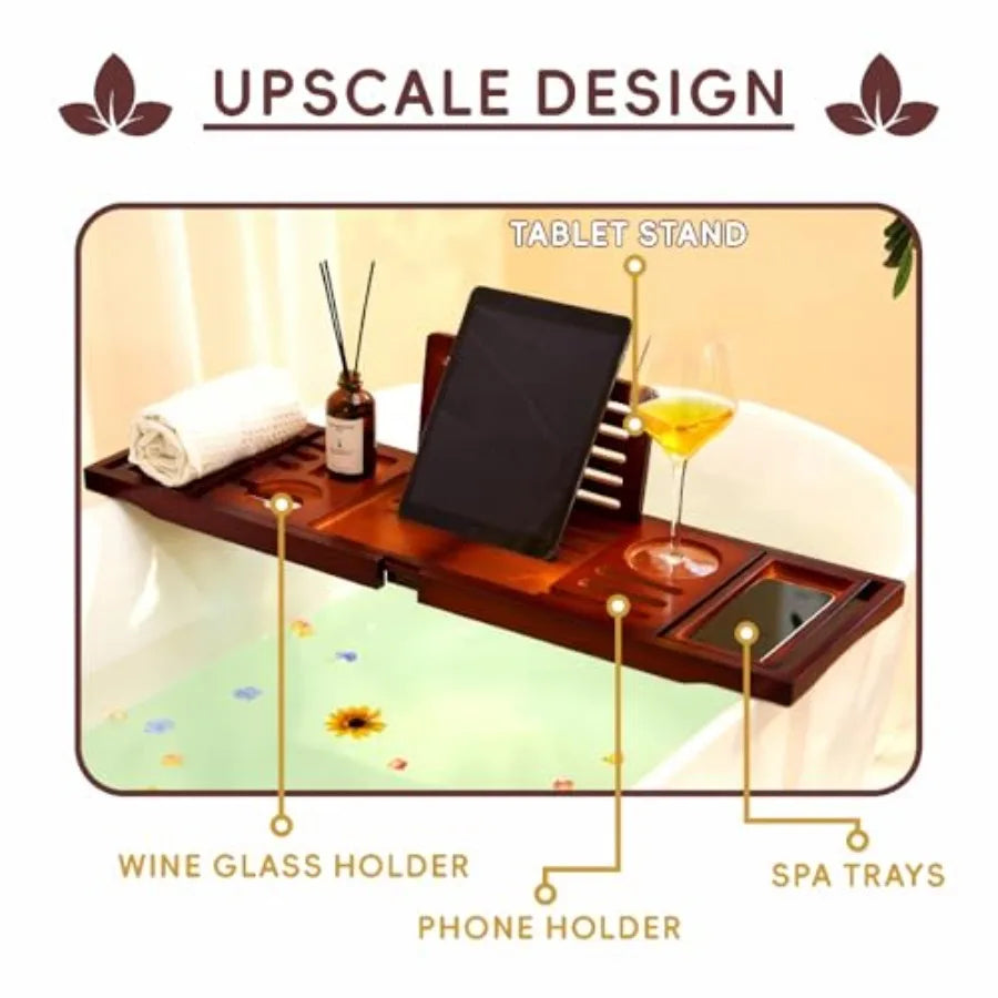 Serenity Foldable Bamboo Spa Bath Caddy