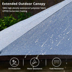 Solara 15FT Double-Sided Patio Umbrella with Solar LED Lighting
