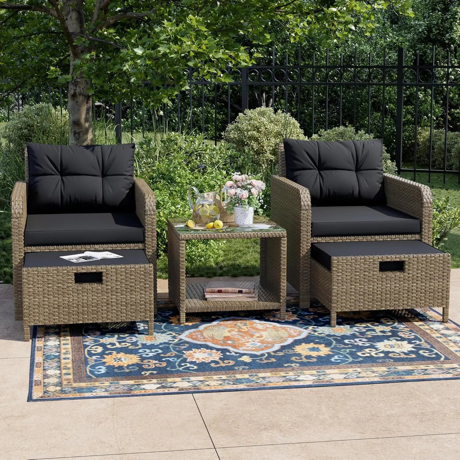 Coastal Cove 5-Piece Patio Conversation Set