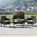 Aspen Ridge 4-Piece Wicker Patio Conversation Set
