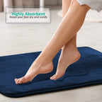 Serenity Velvet Memory Foam Bath Mat Set