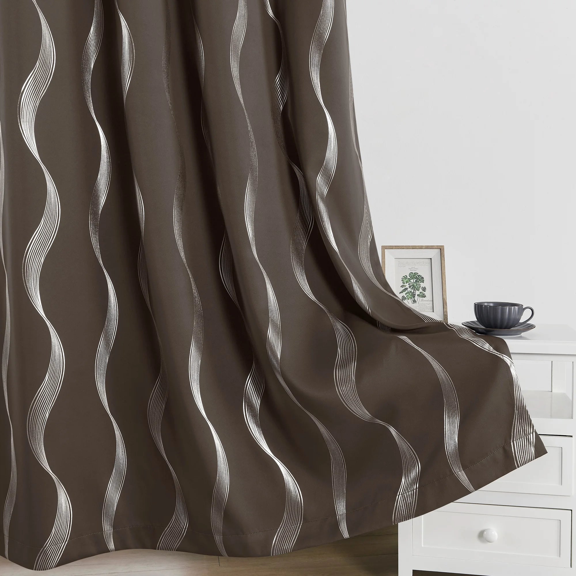 Midnight Wave Blackout Thermal Curtain Set