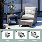Haven Ridge Savannah 5-Piece Wicker Patio Conversation Set
