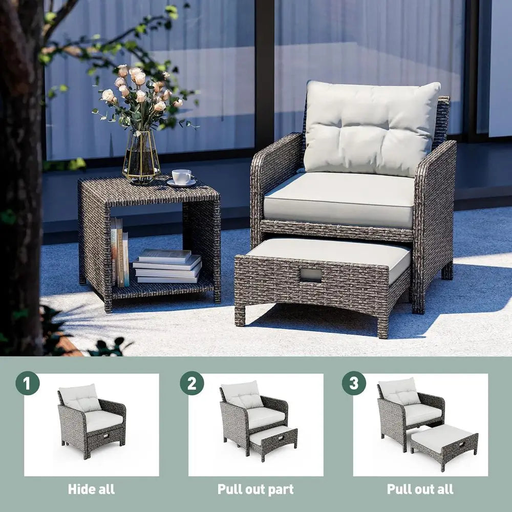 Haven Ridge Savannah 5-Piece Wicker Patio Conversation Set