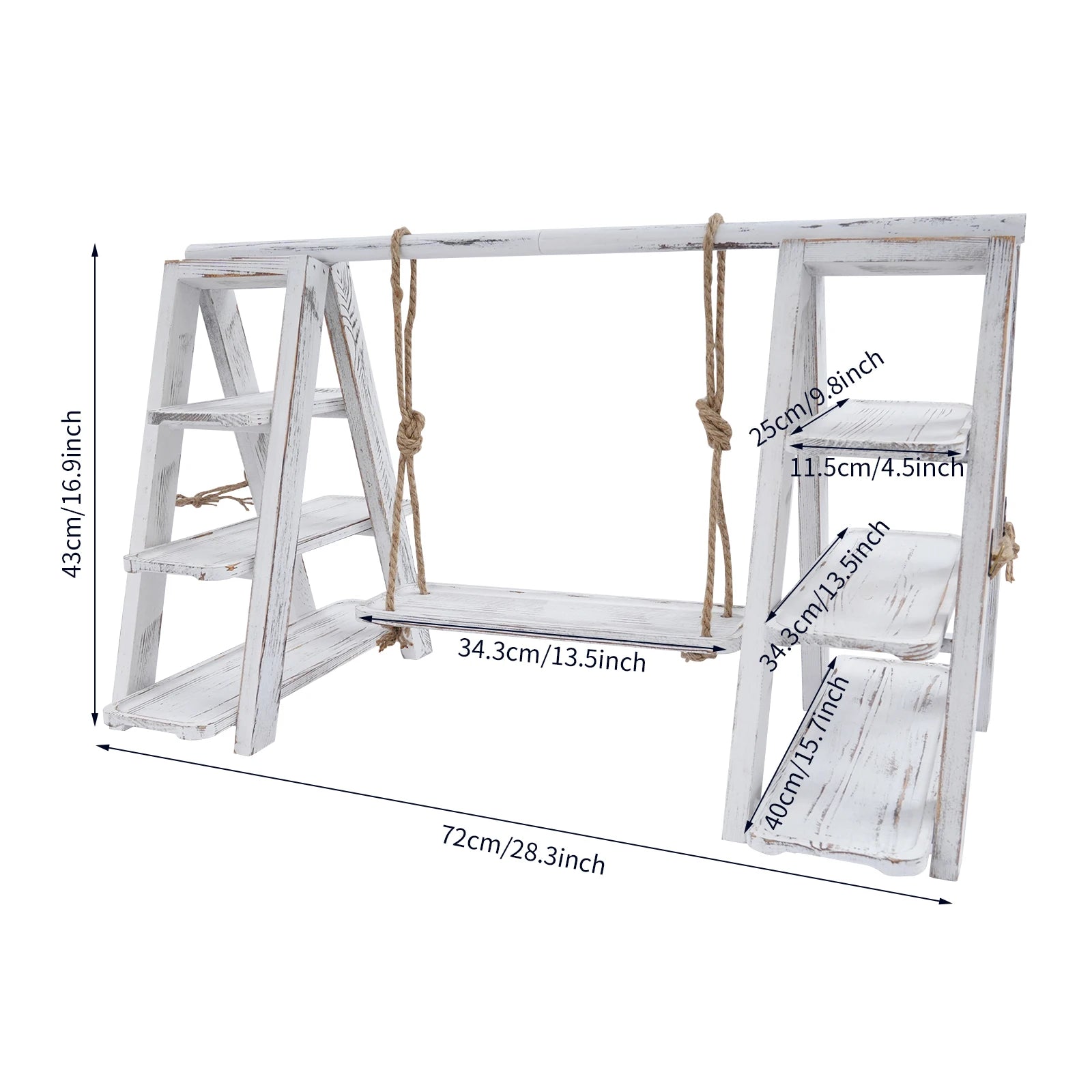 Willow Market 3-Tier Foldable Farmhouse Serving Stand