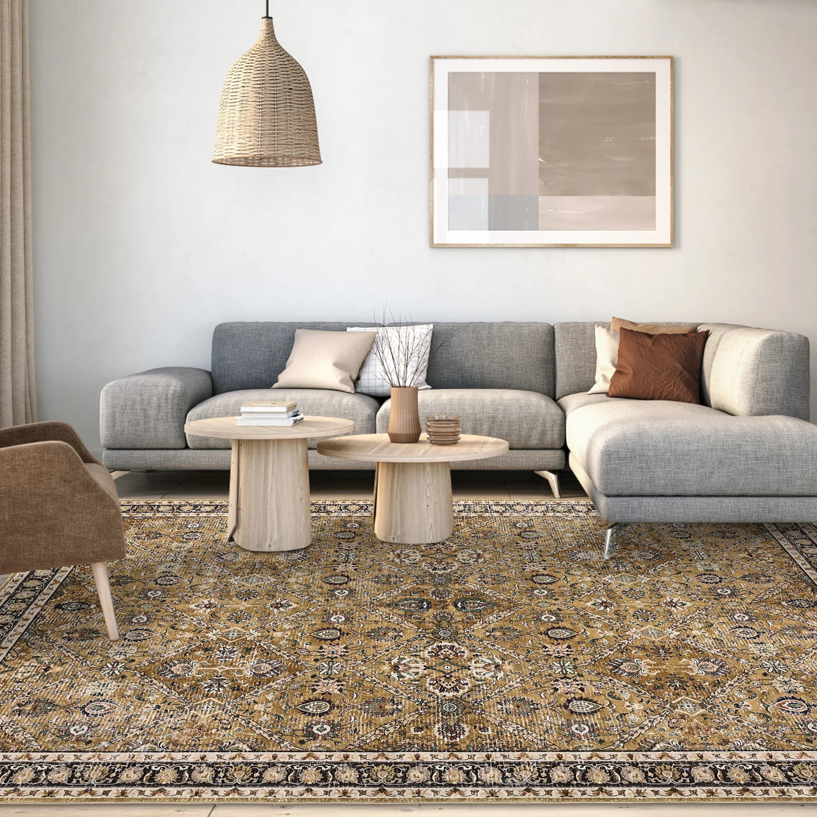 Haven Ridge Moroccan Trellis Washable Area Rug