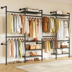 Haven Ridge Industrial Pipe Closet System – L4 Wall Mounted Organizer